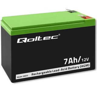 Qoltec Akumulator żelowy | 12V | 7Ah | max.72A | AGM
