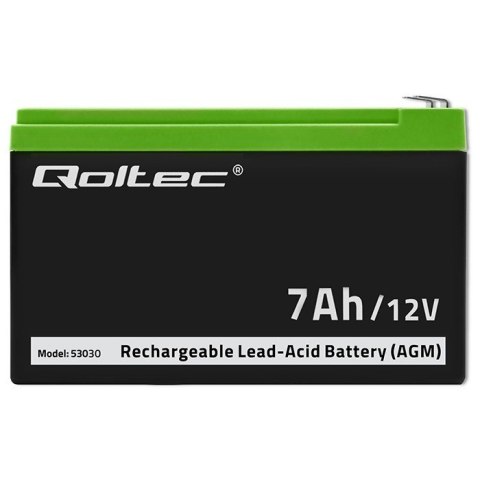 Qoltec Akumulator żelowy | 12V | 7Ah | max.72A | AGM