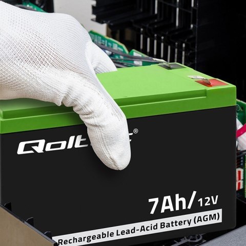 Qoltec Akumulator żelowy | 12V | 7Ah | max.72A | AGM