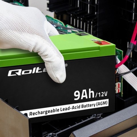 Qoltec Akumulator żelowy | 12V | 9Ah | max.90A | AGM