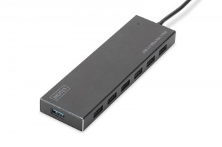 Digitus HUB/Koncentrator 7-portowy USB 3.0 SuperSpeed, aktywny, aluminium