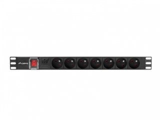 Lanberg Listwa zasilająca Rack PDU 19" 1U 10A 7X 230V PL 2m czarna C14