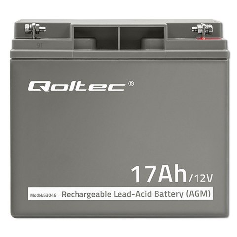 Qoltec Akumulator AGM 12V | 17Ah | max. 255A