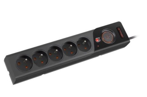 Armac Listwa zasilająca Z5 3m 5x230V 10A Z5/30/CZ czarna