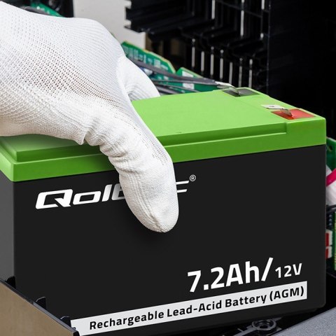 Qoltec Akumulator AGM 12V | 7.2Ah | max. 108A