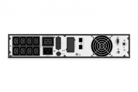 Digitus Zasilacz awaryjny UPS Online Rack 19" LCD, 3000VA/3000W, 6x12V/9Ah, 8xC13, 1xC19, USB, RS232, RJ45