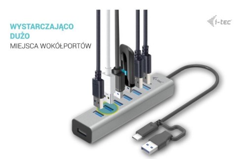 I-tec Hub USB-C Charging Metal HUB 7 Port