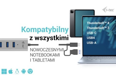 I-tec Hub USB-C Charging Metal HUB 7 Port