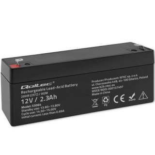 Qoltec Akumulator AGM | 12V | 2.3Ah | max. 34.5A