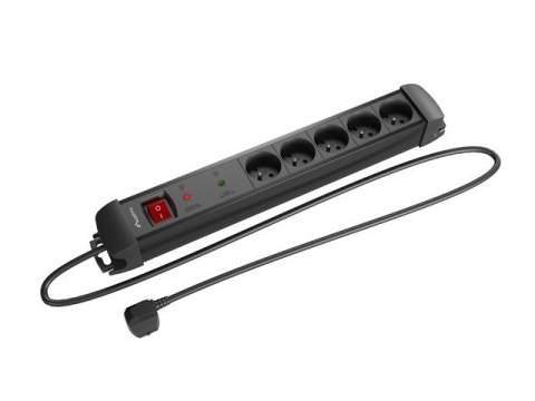 Lanberg Listwa zasilająca 5.0m 5x230 cz SP1-05E-0500-BK