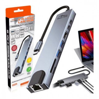 Media-Tech Stacja dokująca 8 IN 1 GIGA LAN HUB MT5046