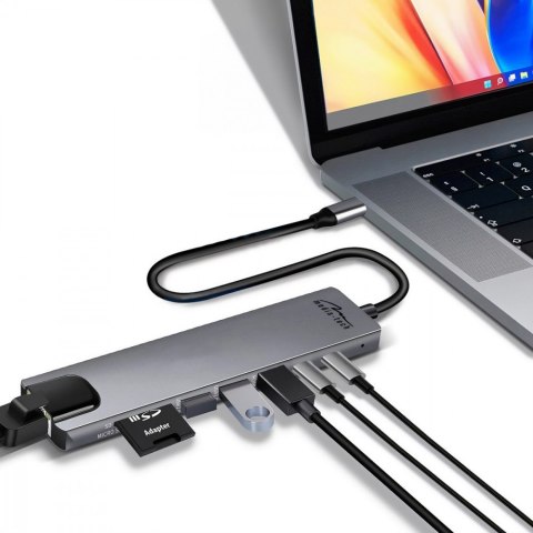 Media-Tech Stacja dokująca 8 IN 1 GIGA LAN HUB MT5046