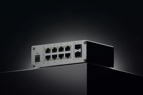 TELTONIKA Przełącznik niezarządzalny TSW210 Switch 2xSFP 8xGbE DIN RAIL Back Panel