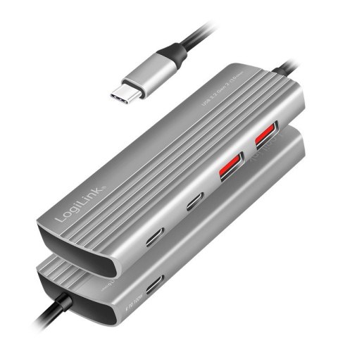 LogiLink Hub USB3.2 Gen2, 2xUSB A, 2x USB-C, PD, 100W