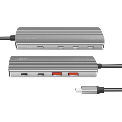 LogiLink Hub USB3.2 Gen2, 2xUSB A, 2x USB-C, PD, 100W