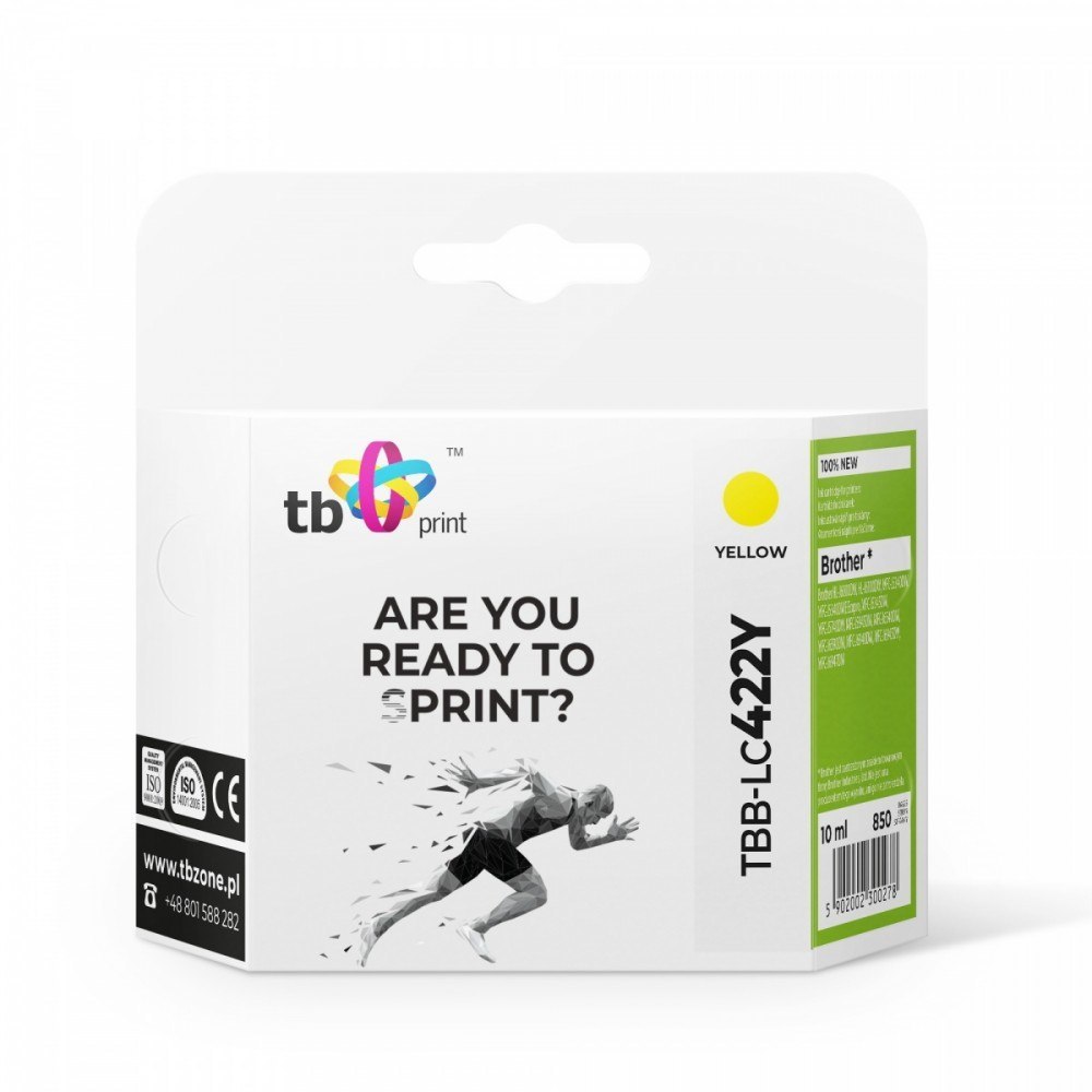 TB Print Tusz do Brother MFC-J5340DW TBB-LC422Y 100% nowy żółty