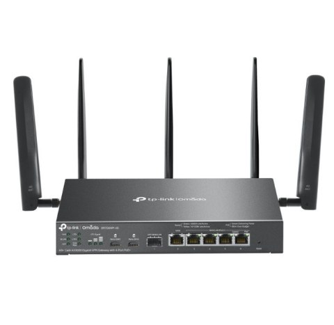 TP-LINK Brama sieciowa gigabitowa ER706WP-4G Omada 4G+ Cat6 AX3000 VPN 4-Port PoE+ 1× Gigabit SFP WAN/LAN, 1× Gigabit RJ45 WAN, 4× Gigab