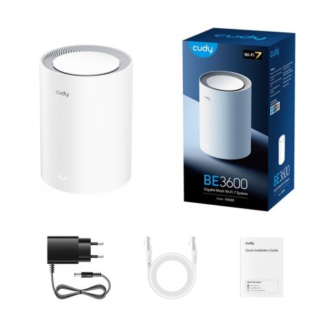 Cudy Router M3600 System WiFi Mesh BE3600 Gigabit Dual Band Wi-Fi 7 Mesh Solution 1-Pak