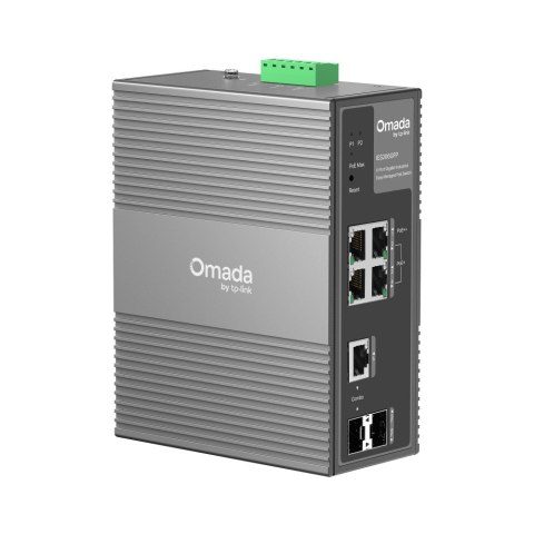 TP-LINK Przełącznik IES206GPP Industrial Easy Managed Omada, 6 portów gigabitowych, w tym 3 portPoE+ i