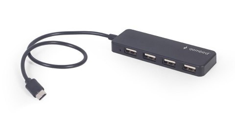 Gembird HUB USB Typ C 4 porty, czarny