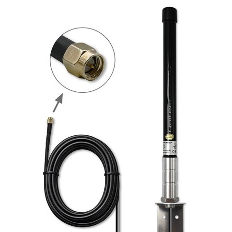 Qoltec Antena 4G LTE | 15dBi | dookólna | zewnętrzna | SMA | włókno szklane