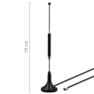 Qoltec Antena 4G LTE z podstawą magnetyczną | 5dBi | dookólna | wewnętrzna | 600-2700 MHz | SMA | 3m