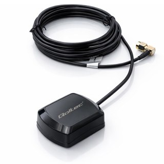 Qoltec Mobilna Antena GPS GLONASS z podstawą magnetyczną | dookólna | 28dBi | 50W | SMA RA