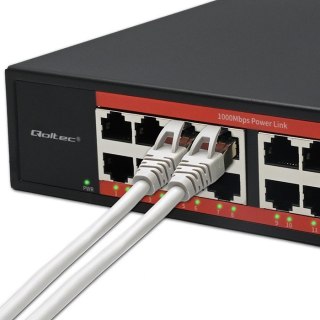 Qoltec Przełącznik sieciowy SWITCH Gigabit Ethernet | 16x RJ45 | 2x SFP | 1000 Mb/s