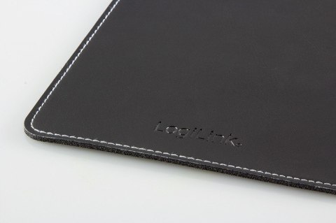 LogiLink Podkładka pod mysz, skórzany design, czarna