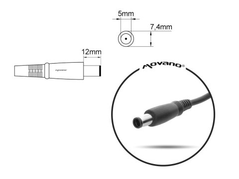 Mitsu Ładowarka/zasilacz 19.5V 4.62A (7.4x5.0 pin) - Dell 90W
