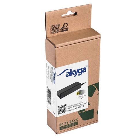 Akyga Zasilacz sieciowy Akyga AK-ND-18 do notebooka IBM, Lenovo (20 V; 4,5 A; 90W; 7.9 mm x 5.5 mm)