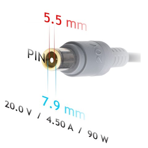 Akyga Zasilacz sieciowy Akyga AK-ND-18 do notebooka IBM, Lenovo (20 V; 4,5 A; 90W; 7.9 mm x 5.5 mm)
