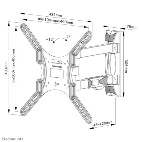 Neomounts Uchwyt ścienny WL40-550BL14 32-55 cali
