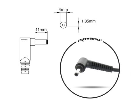 Mitsu Ładowarka/zasilacz 19V 2.37A (4.0x1.35) - Asus 45W