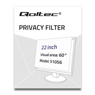 Qoltec Qoltec 51056 Filtr prywatyzujący RODO 22" | 16:10