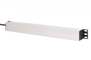 Digitus Listwa zasilająca PDU Rack 19", 9 gniazd Schuko CEE 7/3 (45°), kabel 2m wtyk IEC C20, 16A, aluminiowa