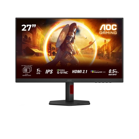 AOC Certyfikat AOC U27G4R 27" Szybki IPS UHD, 16:9, 120 Hz, 1 ms, 3840 x 2160, 400 cd/m2, 2x HDMI, Czarny