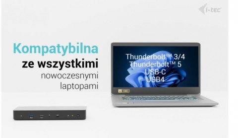 I-tec Stacja dokująca Thunderbolt 4 Intelligent Dual Display Power Delivery 90W 2x DP Video TB AUDIO LAN USB-A 10Gbps USB-C 10 Gbps K