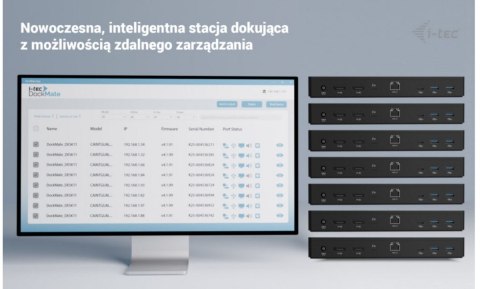 I-tec Stacja dokująca Thunderbolt 4 Intelligent Dual Display Power Delivery 90W 2x DP Video TB AUDIO LAN USB-A 10Gbps USB-C 10 Gbps K