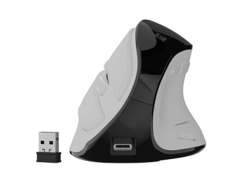 Natec Mysz wertykalna EUPHONIE PRO 2400DPI BT 5.0 bezprzewodowa biała