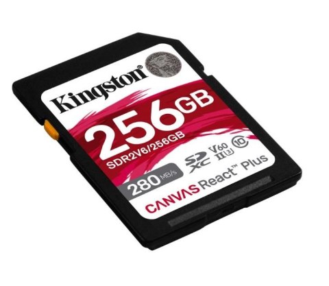 Kingston Karta pamięci SD 256GB React Plus 280/150/MB/s U3 V60
