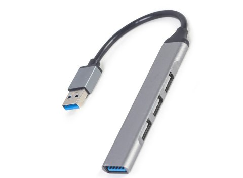 Gembird HUB USB 4-Porty (USB3 x 1, USB2 x 3), srebrny