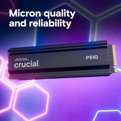 Crucial Dysk SSD P510 2TB M.2 NVMe Gen5 2280 10000/8700 radiator