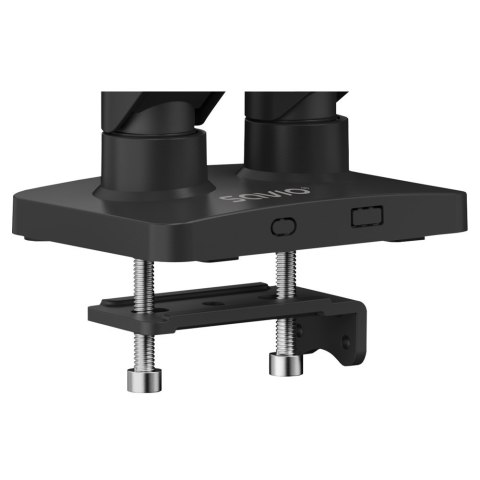 SAVIO SAVIO PODWÓJNY UCHWYT BIURKOWY NA MONITORY 17"-32" 2X 2-9 KG NA SPRĘŻYNIE UM-04