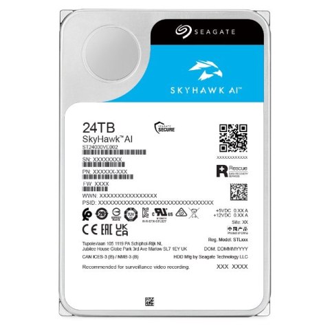 Seagate HDD Seagate Skyhawk AI 24TB SATA ST24000VE002