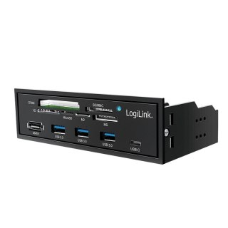 LogiLink Multifunkcyjny panel 5,25' z czyt. kart