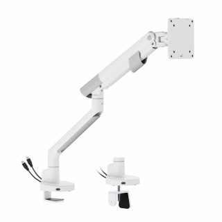 ART Uchwyt biurkowy gazowy do 1 monitora LED/LCD 17-35" L-29GD 2-11kg 2xUSB 3.0 Premium White