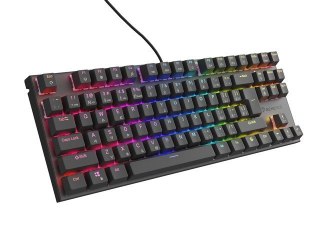 GENESIS KLAWIATURA DLA GRACZY GENESIS THOR 303 TKL CZ/SK PODŚWIETLENIE RGB MECHANICZNA SILENT SWITCH CZARNA