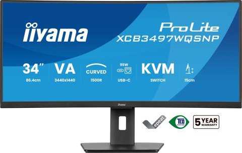 IIYAMA Monitor iiyama XCB3497WQSNP-B1 34" - Płaski ekran - 86,4 cm