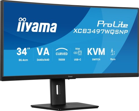 IIYAMA Monitor iiyama XCB3497WQSNP-B1 34" - Płaski ekran - 86,4 cm